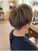 マッシュ×グレージュ