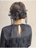 結婚式お呼ばれセット　ツインお団子