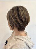 ハイライトショートヘア