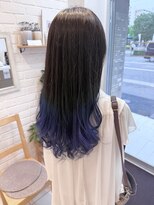 デイジー インデックスヘア 大島店(DAISY index hair)&nbsp;江東区大島亀戸【ウルフレイヤーカット×ネイビーブルーカラー】