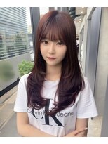 ウェグ 難波(WEG) ピンクカラー×レイヤーカット