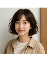 スープレックス ヘアーデザイン(SOUPREX HAIR DESIGN)&nbsp;ミディアムボブソバージュ　20代 30代 40代 50代 60代 髪質改善