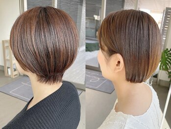リノ 守山店(lino)の写真/【守山】Before/Afterに感動【似合わせカット】スタイリングが苦手な方にも人気♪Honeyヘッドスパも◎