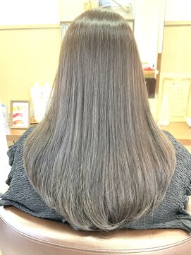 コアフィールフィス(COIFFURE fils) ロングレイヤー ラベンダーアッシュ 髪質改善