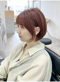 ☆ココアベージュ小顔オリーブグレークラゲヘアーショート[船橋]