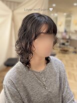 ルアナ ヘア アンド トリートメント(Luana)&nbsp;ラフに決まる。レイヤーウルフパーマ○みれあ