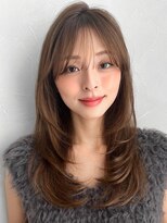 アグノス 青山(Agnos) ナチュラルカール愛され斜めバング薄めバング似合わせカット