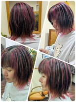 クリア 美容室 派手髪☆ピンク