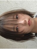 レイヤーボブ/ハッシュレイヤー/顔周りレイヤーボブ/ベージュ