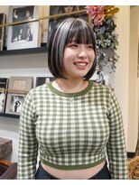 グッドフェローズ キタホリエ(GoodFellas kitahorie) モノトーンハイトーンレイヤーボブスタイルブリーチ透明感カラー