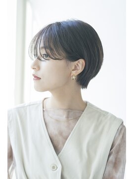 ガーデン タチカワ(garden tachikawa) 20代30代大人かわいい耳掛けショート×暗髪