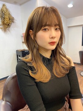 リコバイアフロート(riko by afloat) 20代30代40代レイヤーロングアッシュオリーブヘルシースタイル