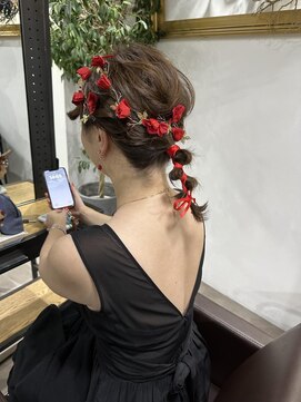 アルカナ 原宿表参道(ARCANA) フルバング レッドブラウン 似合わせカット カルマパーマ