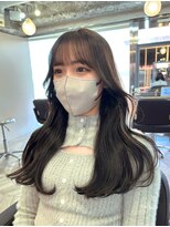 アリスバイアフロート 自由が丘(ALICe by AFLOAT)&nbsp;透明感たっぷりオリーブベージュ×韓国顔周りレイヤー