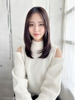 ヘアーアンドスマイル バル(hair&smile Baru) ナチュラルレイヤーのサラツヤストレートスタイル