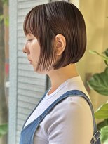 ハヤシ(HAYASHI) 小顔カットイメチェンエモージュ愛されワンレンショートボブ艶髪