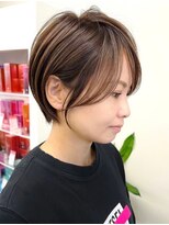 ジルブラン 横浜関内(JIL BLAN)&nbsp;ダブルカラーハイライトベージュカラーケアブリーチショートボブ