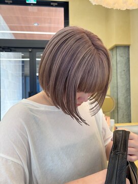 スニュウ(snuw) (snuw_hotaru)レイヤーボブオリーブマロンブラウン