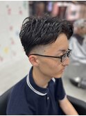 テーパーフェード/バーバースタイル/毛流れ/サイドパート