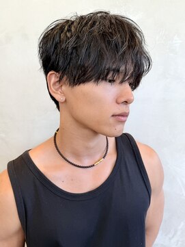 エリマバイフィフス 調布(elima by fifth) 調布メンズパーマシャドウパーマシースルーマッシュウルフゆるめ