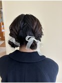 ふわふわヒツジツインお団子ヘア