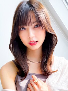 コローレ 佐賀(COLORE) アッシュオリーブショコラアッシュ韓国風ミディアムレイヤー