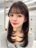 新杉田顔周りレイヤーボブハッシュレイヤー結べるレイヤーカット