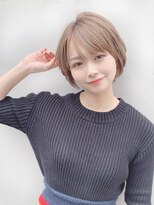 ラミ(L'ami)&nbsp;【東 純平】可愛いトレンドショートボブ+ミルキーベージュ