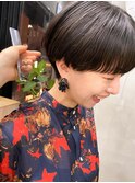 マッシュ ショートボブ スリーク マニッシュ クール ストレート