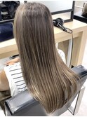 髪質改善出来る白髪ぼかしハイライト×バレイヤージュ1