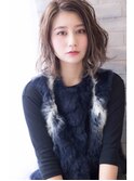 ペールベージュセクションカラーグラデーションカラー外ハネボブ
