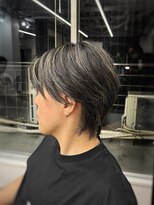 ピープスアンドスー 表参道 渋谷(Peeps&Suu.) メンズカット ハイライト マッシュ ウルフ センターパート