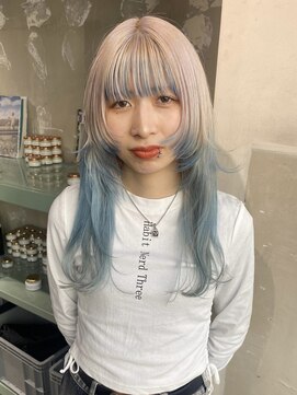 ロジ(loji) ペールブルー×ホワイト