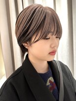 ノラギンザユー(NORA GINZA/U)&nbsp;丸みショートボブデザインカラーショートセンターパート