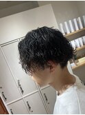 波巻きパーマ