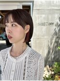 刈り上げボブ☆インナーカラー☆イヤリングカラー☆ベリーピンク