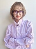 Say.黒髪ボブルフネビージュ小顔ワンレンショートパーマブリーチ