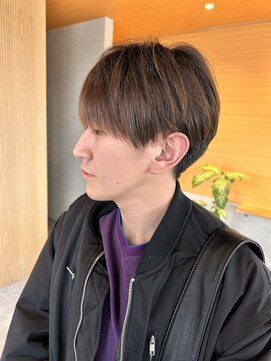 イェル(ELL.) シースルーバング×マッシュショート メンズカット