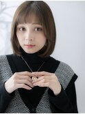 黒髪/ボブルフ/ネビージュ/小顔/ワンレン/髪質改善/前髪/盛岡37