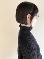 リコ(Rico)&nbsp;マッシュショート前髪長めハンサムショート黒髪ショート襟足短め