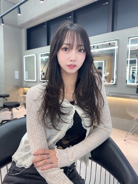 ロンドミラー 博多店(Lond Mirror) 縮毛矯正ストレートくびれヘアヘアアレンジアプリコットオレンジ