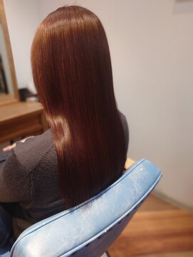 グレイヘアーの髪質改善ロングストレート