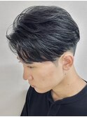 サーフカール/刈り上げセンターパート/波巻きツイストスパイラル
