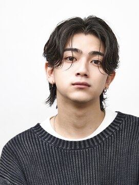 レガシー(REGASEA) センターパートウルフ フェザーウルフ メンズパーマ