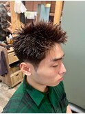 MEN’S HAIR/サーフカール/刈り上げセンターパート/<理容室>