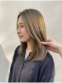 春夏◎透明感ケアブリーチ艶髪オリーブベージュ大人美人