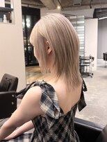 エイト 博多店(EIGHT hakata)&nbsp;【EIGHT hakata】平島拓也__ウルフボブ×ホワイトベージュ