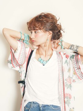 カッファ 東銀座(CUFFA) 【CUFFA】無造作カールデザインカラー大人ボブ東銀座築地新富町