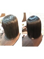 ジェムヘアー(J'aimeHair) リタッチハイブリッド縮毛矯正・ワンレンボブ