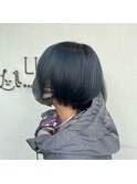 ネイビーショートボブ